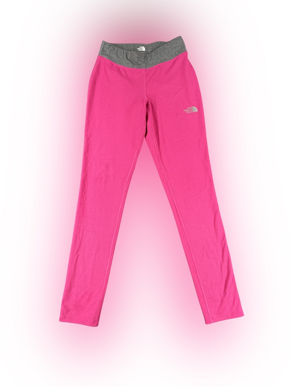 Girl’s The North Face Hot Pink Leggings with Gray Waistband Size M 10/12